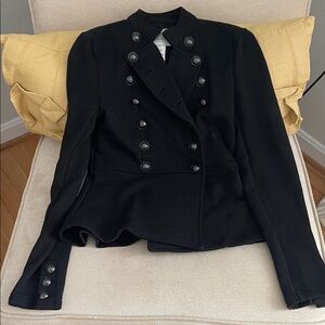 Black Double-Breasted Women's Jacket Size XS